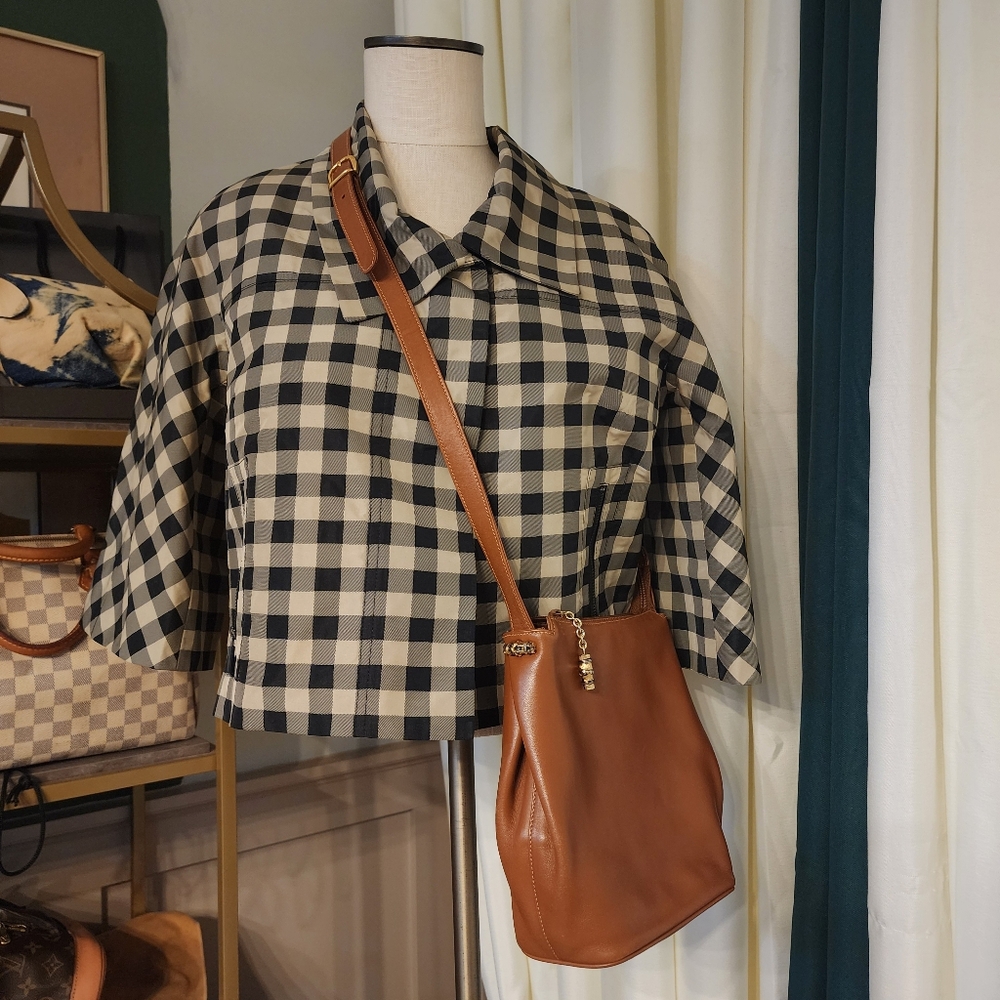GUCCI BROWN LEATHER SMALL CROSSBODY BAG